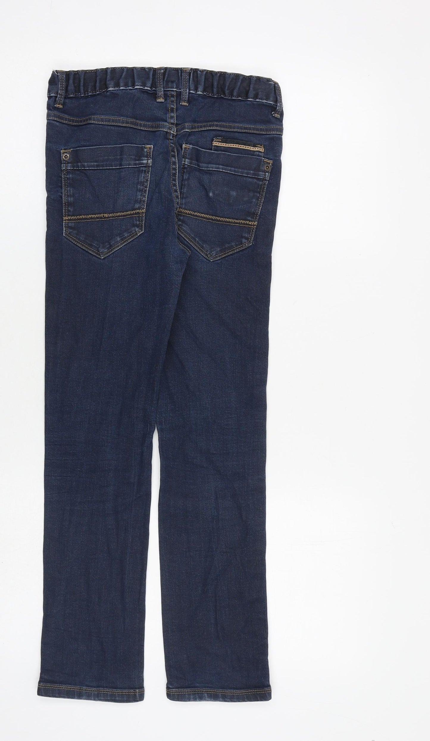 Autograph Boys Blue Cotton Straight Jeans Size 10-11 Years Regular Zip