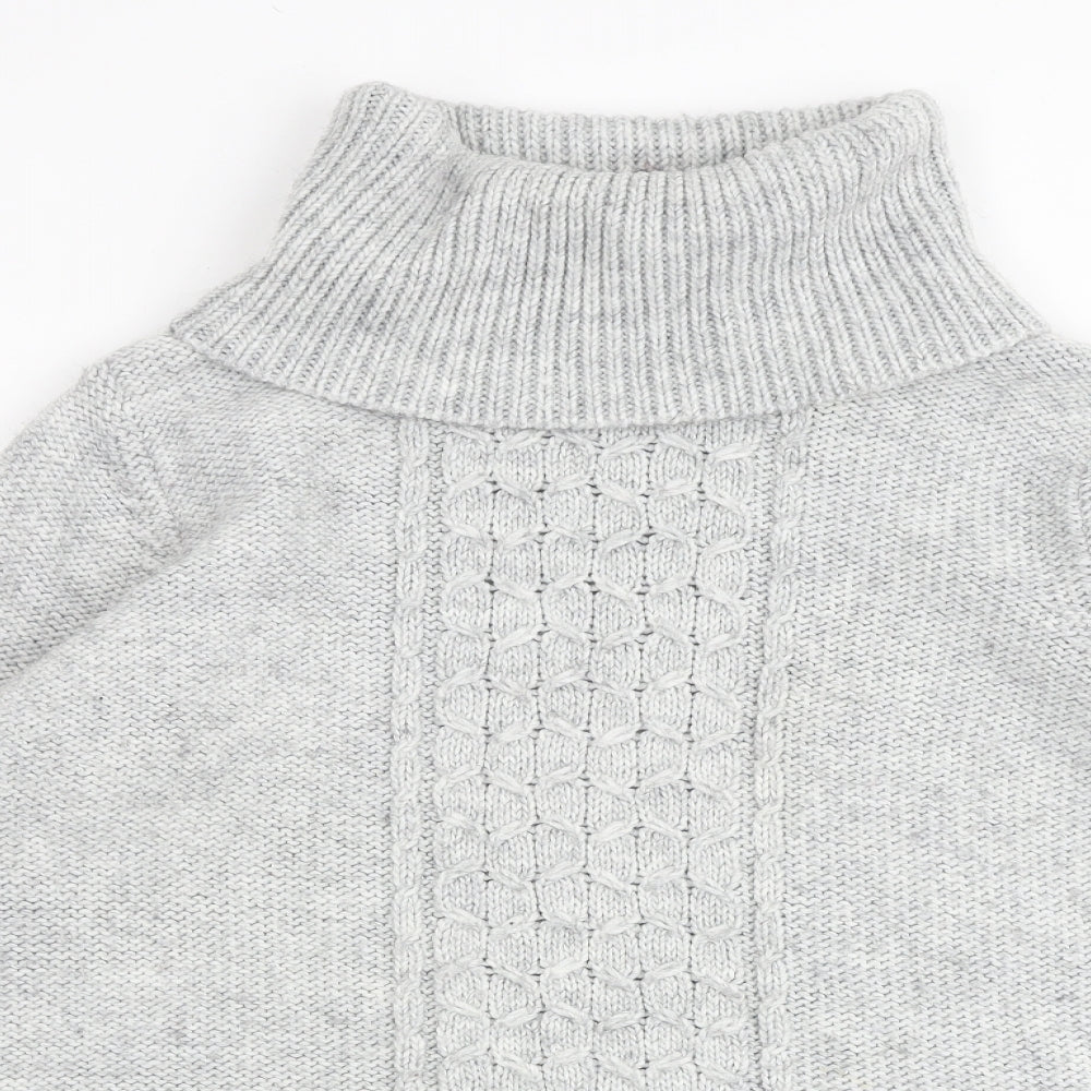 NEXT Womens Grey Roll Neck Acrylic Pullover Jumper Size 18