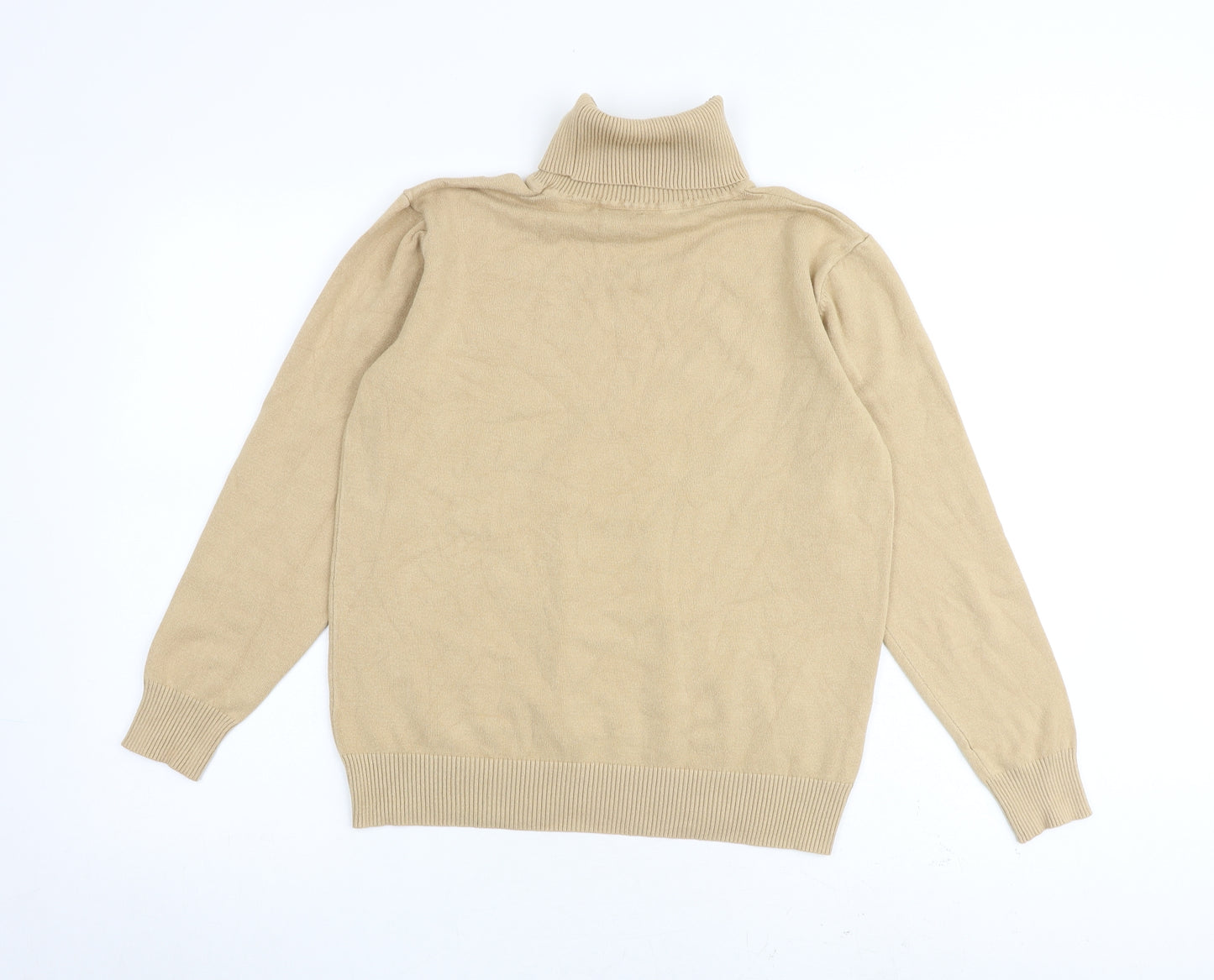Selection Womens Beige Roll Neck Viscose Pullover Jumper Size M