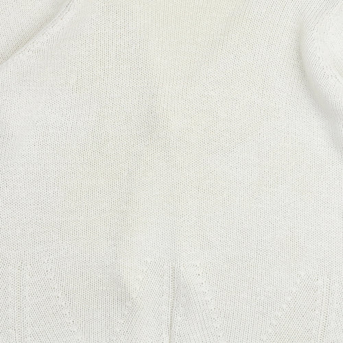 Per Una Womens Ivory V-Neck Acrylic Cardigan Jumper Size L