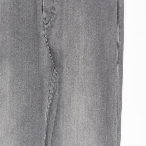 Crafted Mens Grey Cotton Skinny Jeans Size 32 in L30 in Regular Button