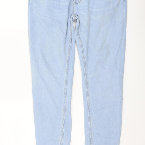 Denim & Co. Mens Blue Cotton Straight Jeans Size 34 in L30 in Regular Button