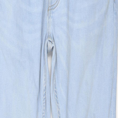 Denim & Co. Mens Blue Cotton Straight Jeans Size 34 in L30 in Regular Button