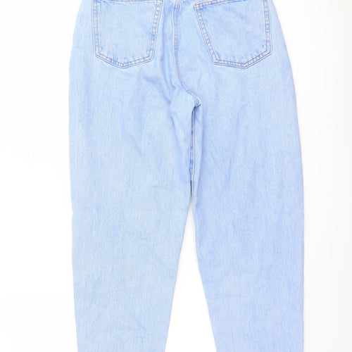 New Look Girls Blue Cotton Boyfriend Jeans Size 11 Years Regular Button - Distressed Denim