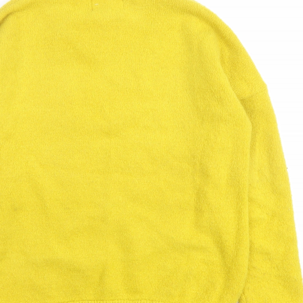NEXT Womens Yellow Round Neck Acrylic Pullover Jumper Size S - Head In The Clouds