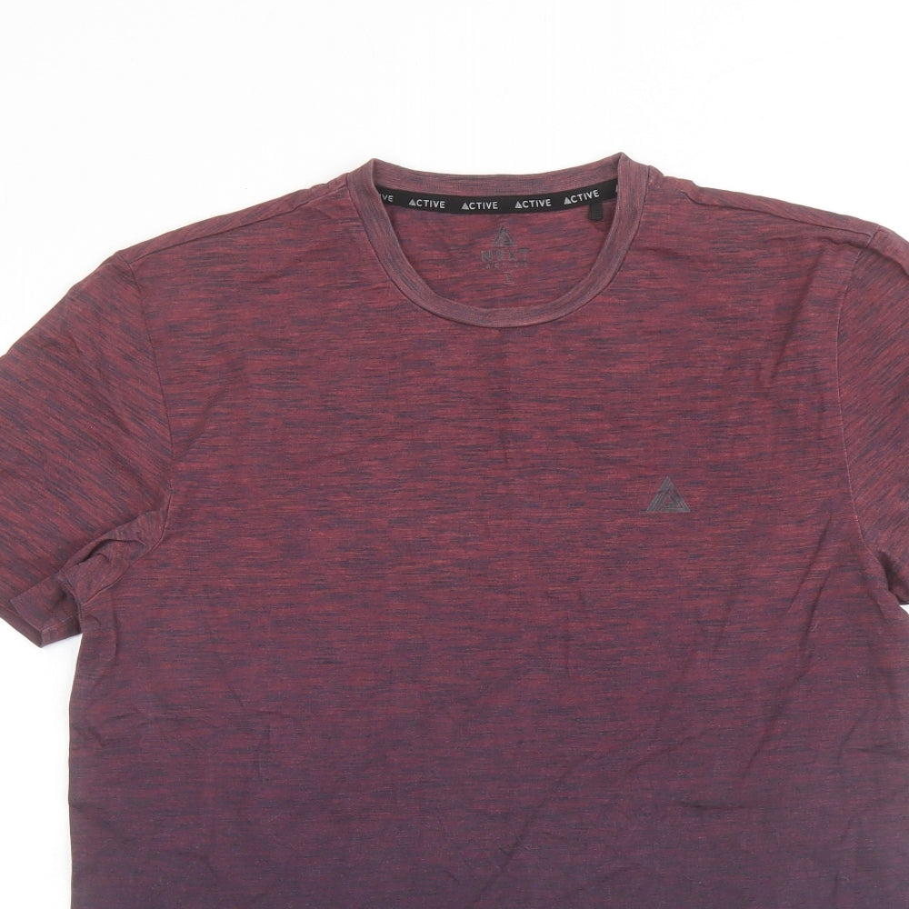 NEXT Mens Red Cotton T-Shirt Size S Round Neck