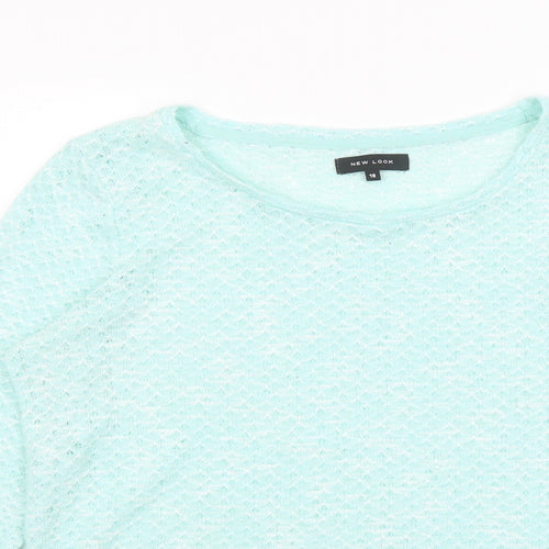 New Look Womens Green Boat Neck Polyester Pullover Jumper Size 18
