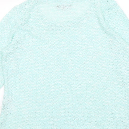 New Look Womens Green Boat Neck Polyester Pullover Jumper Size 18