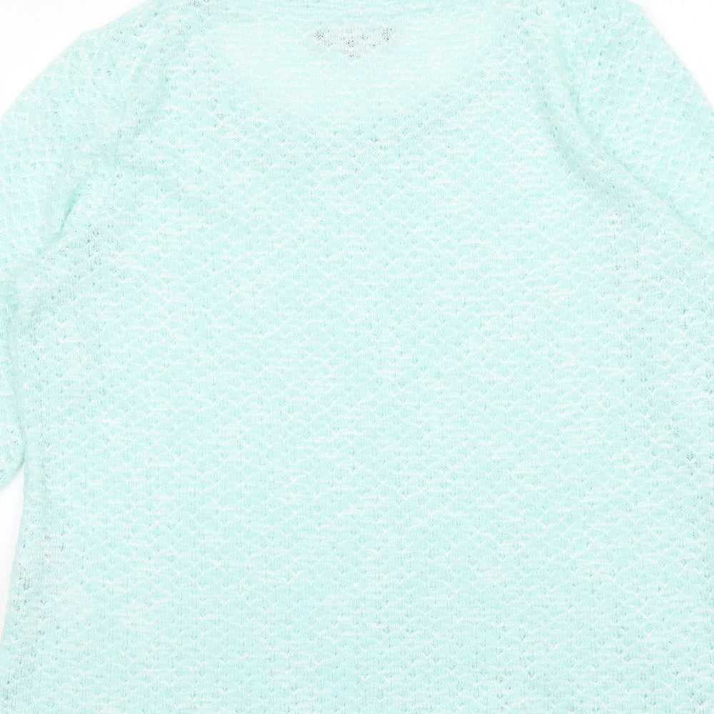 New Look Womens Green Boat Neck Polyester Pullover Jumper Size 18