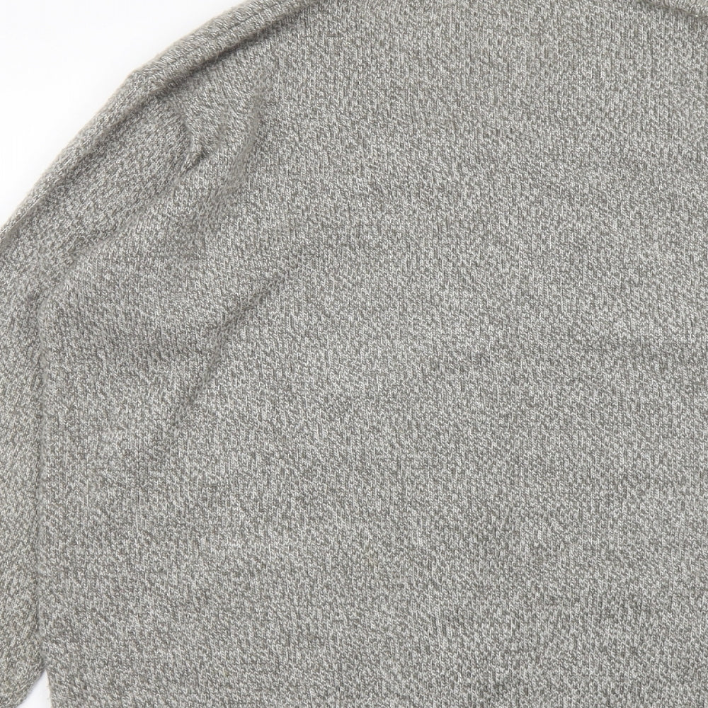Damart Womens Grey V-Neck Acrylic Cardigan Jumper Size 18 - Pockets