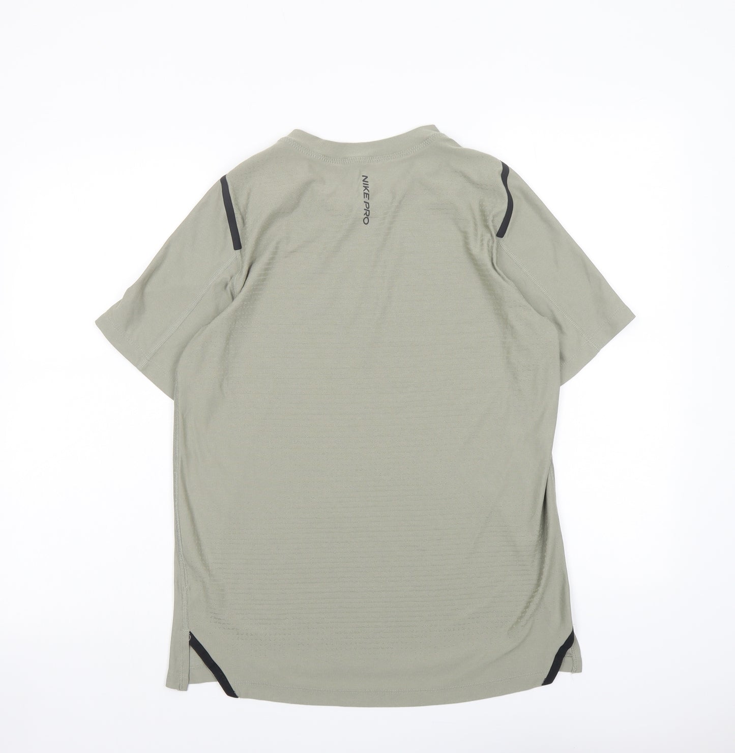 Nike Mens Green Polyester Basic T-Shirt Size S Round Neck Pullover