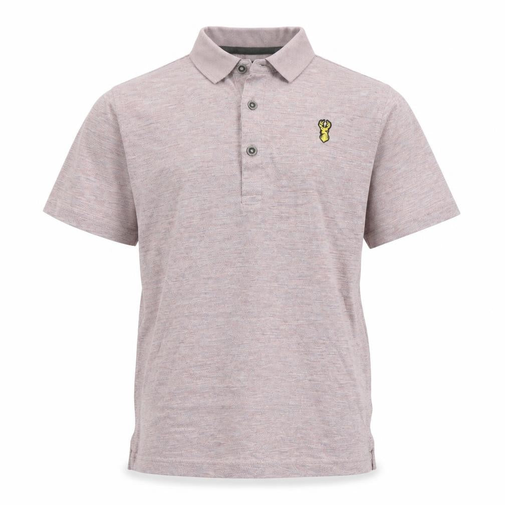 Front view of Next boys’ pink cotton basic polo, size 9, years collared button