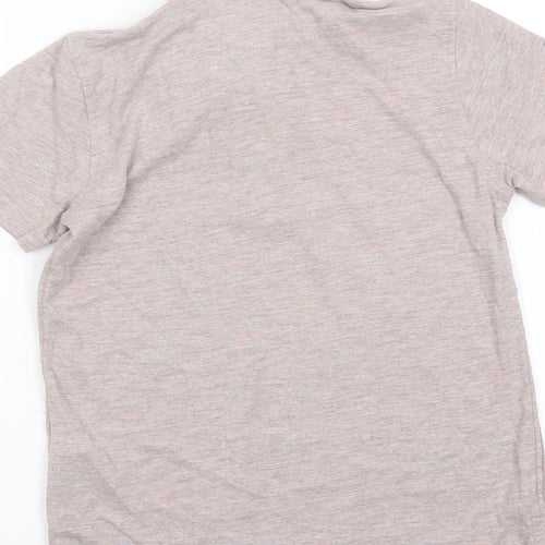 NEXT Boys Pink Cotton Basic Polo Size 9 Years Collared Button