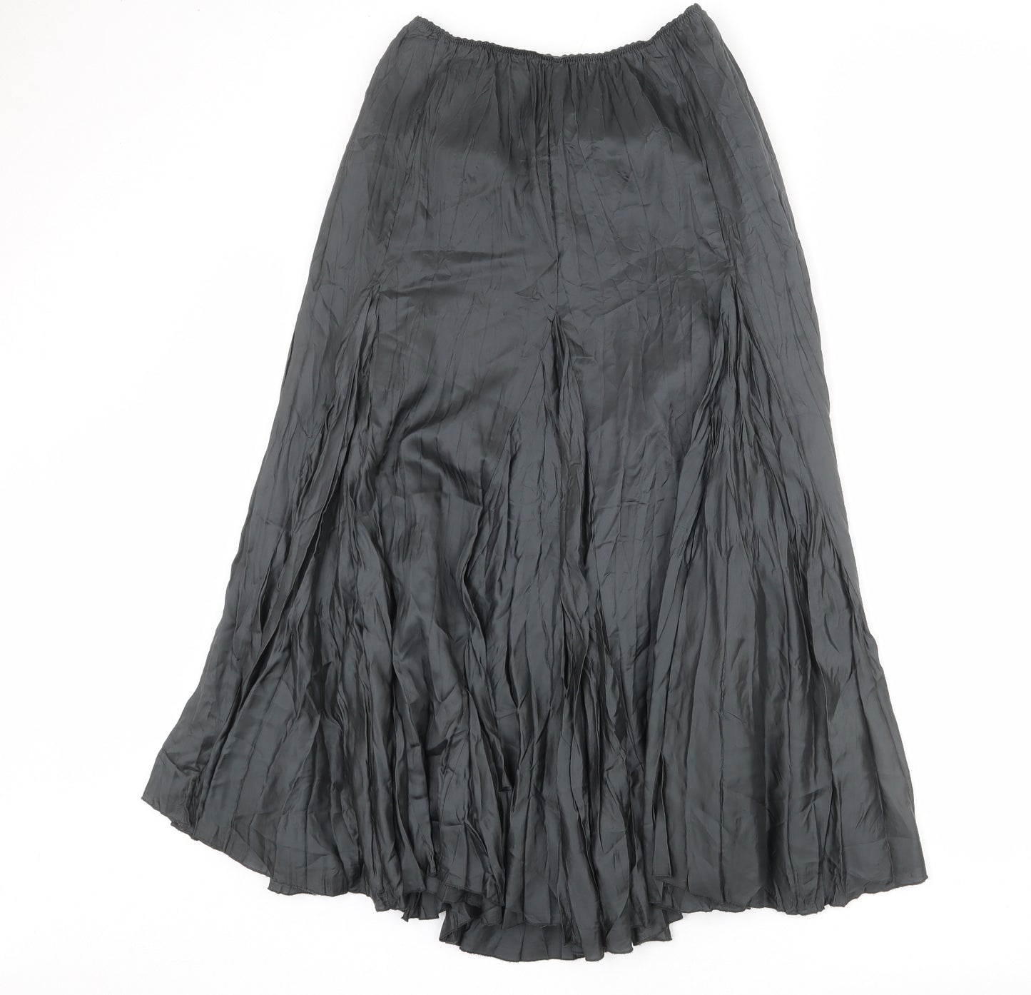Monsoon Womens Grey Cupro A-Line Skirt Size 12