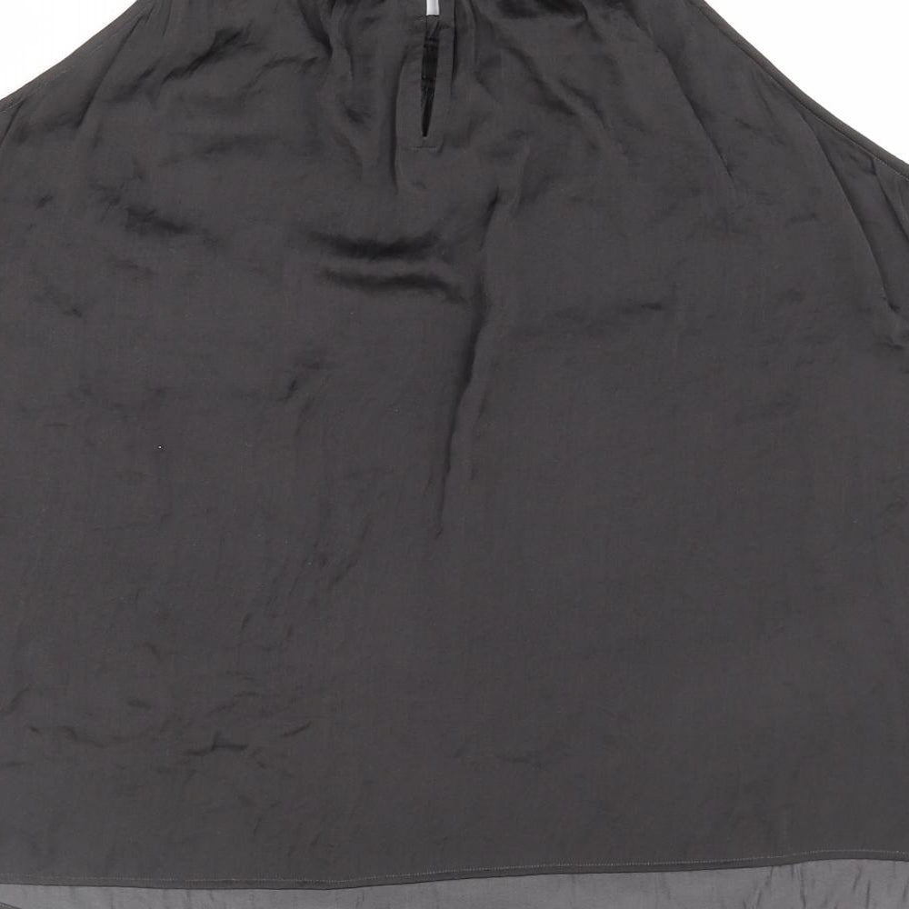 Marks and Spencer Womens Black Polyester Basic Tank Size 16 Square Neck