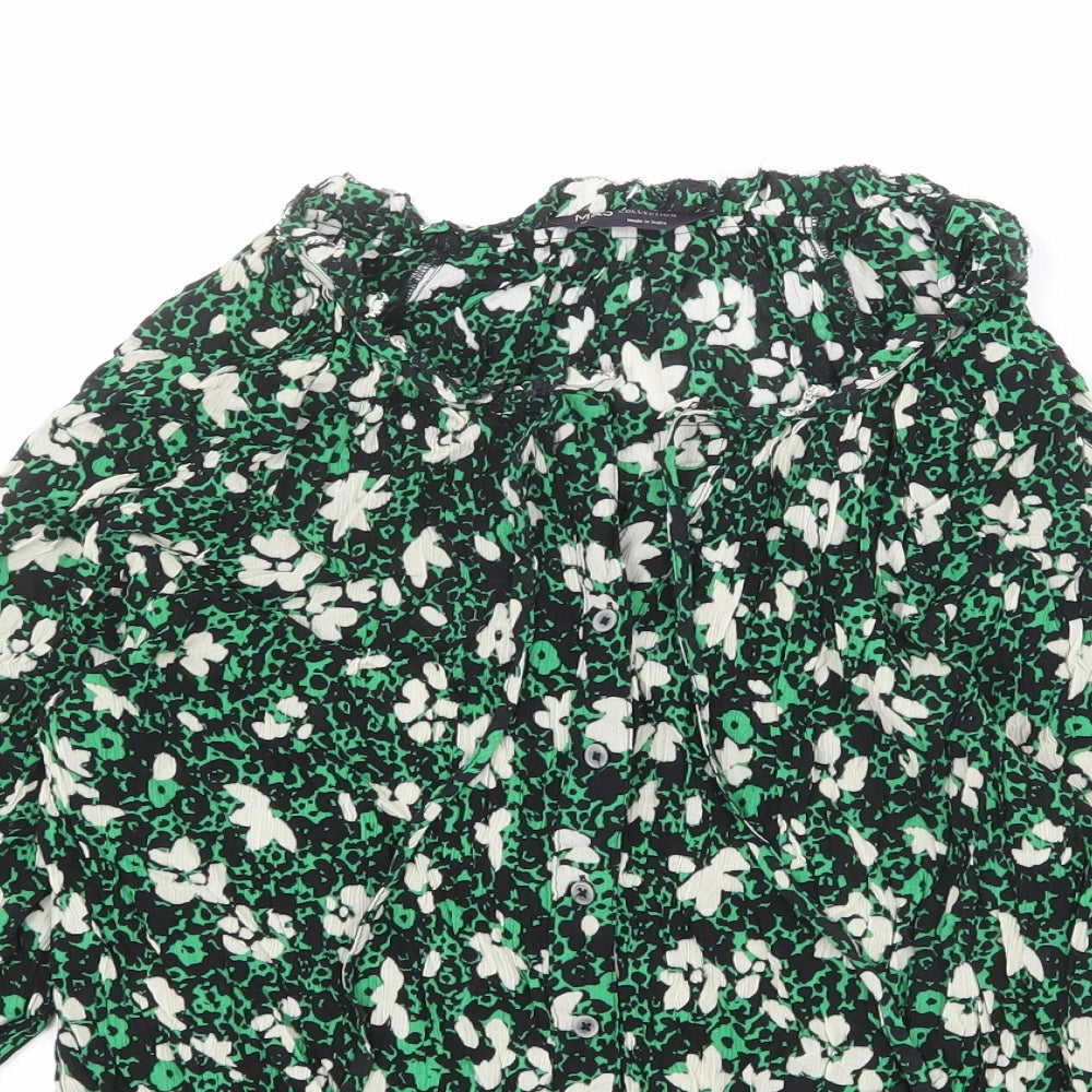 Marks and Spencer Womens Multicoloured Floral Polyester Basic Button-Up Size 12 Collared
