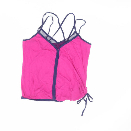 NEXT Womens Purple Cotton Basic Tank Size 14 V-Neck
