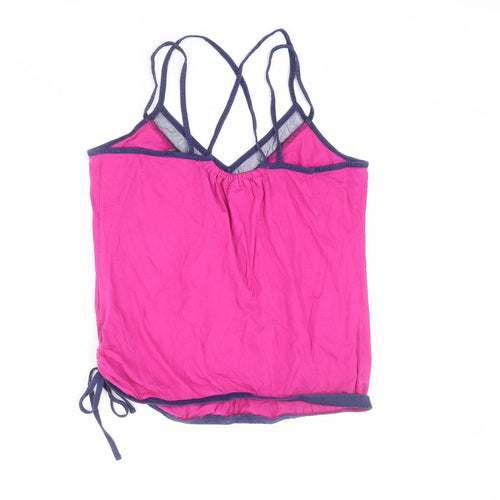 NEXT Womens Purple Cotton Basic Tank Size 14 V-Neck