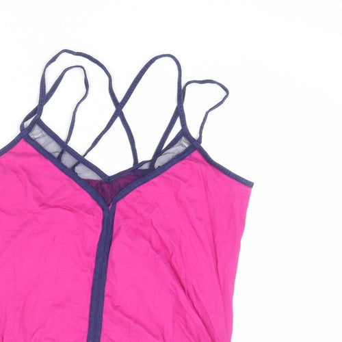 NEXT Womens Purple Cotton Basic Tank Size 14 V-Neck