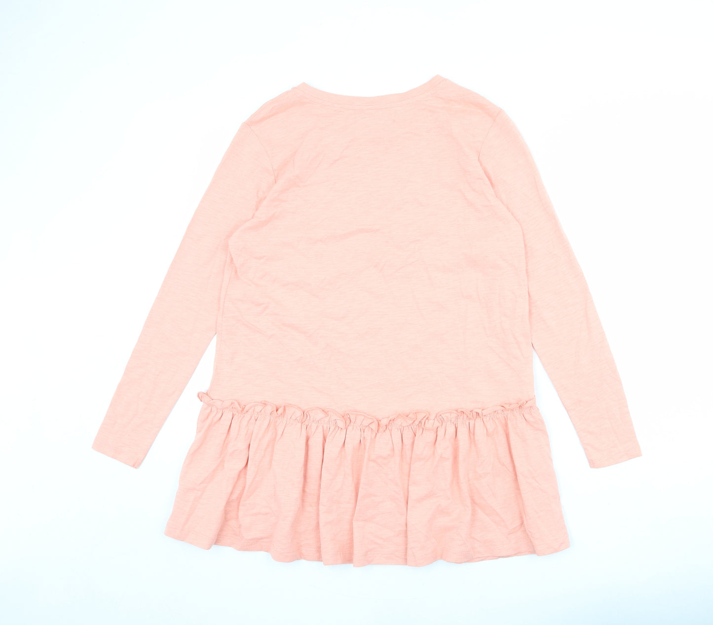Simply Be Womens Pink Cotton Basic Blouse Size 12 Round Neck