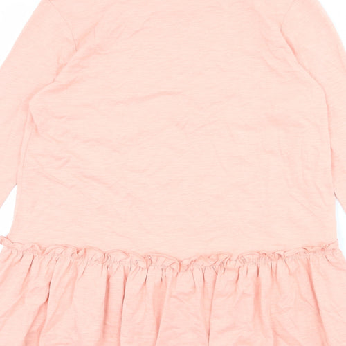 Simply Be Womens Pink Cotton Basic Blouse Size 12 Round Neck