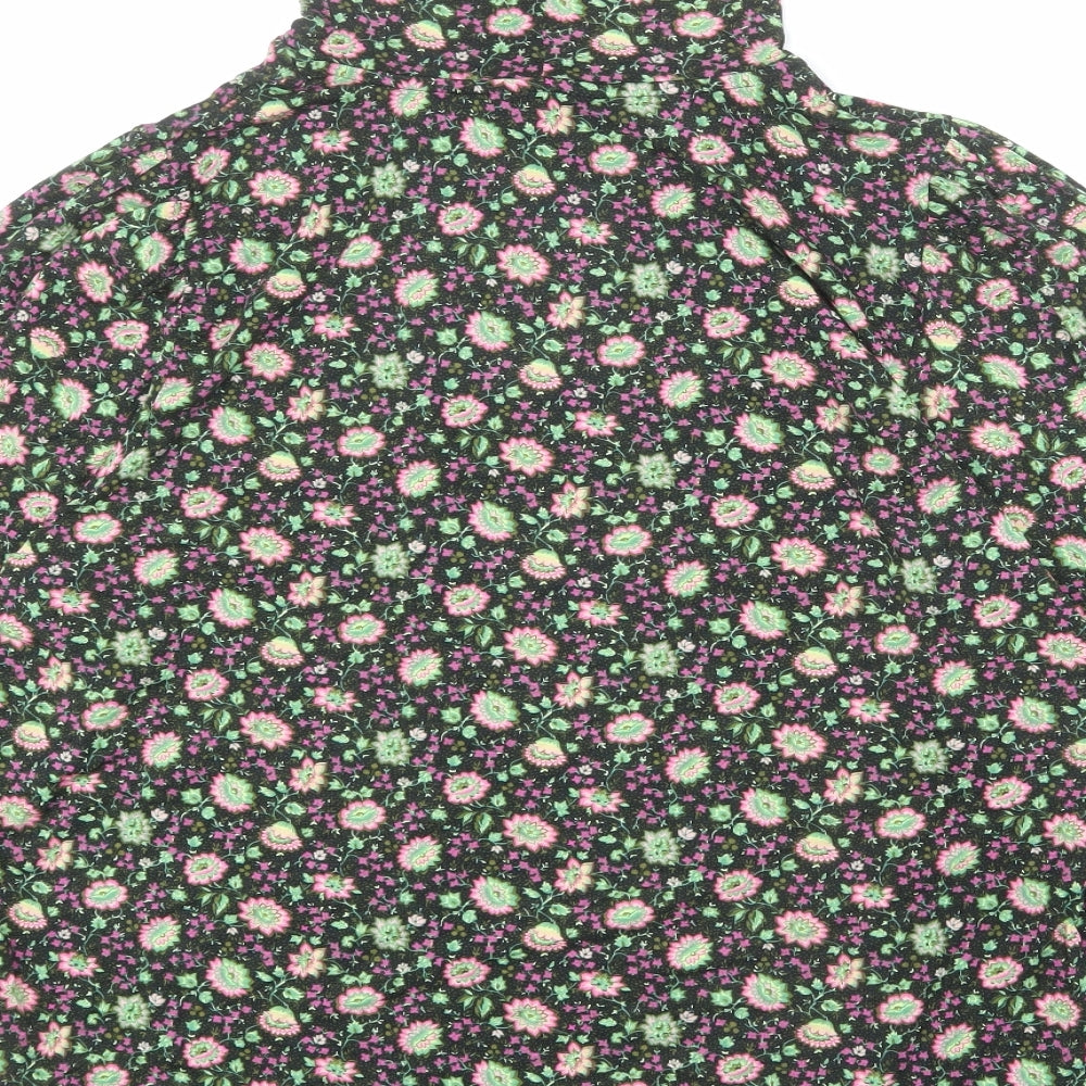 Per Una Womens Multicoloured Floral Modal Basic T-Shirt Size 22 Roll Neck