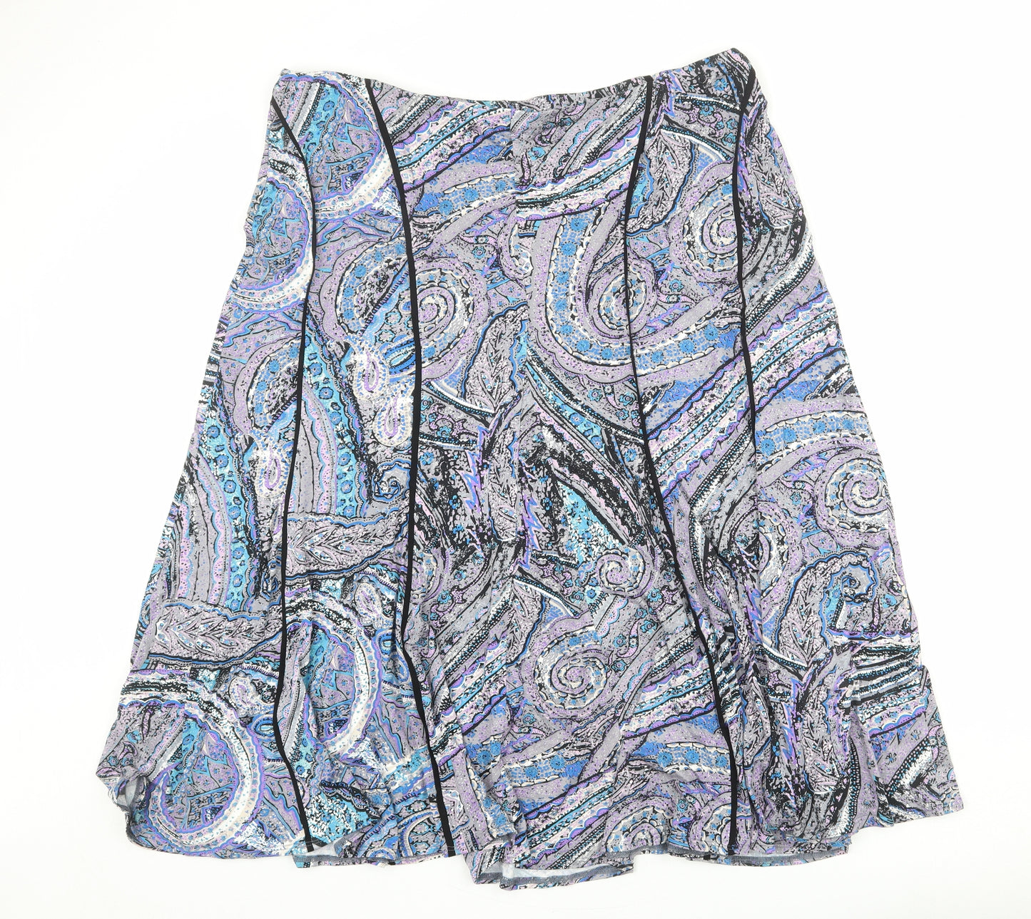 Per Una Womens Multicoloured Geometric Viscose A-Line Skirt Size 20