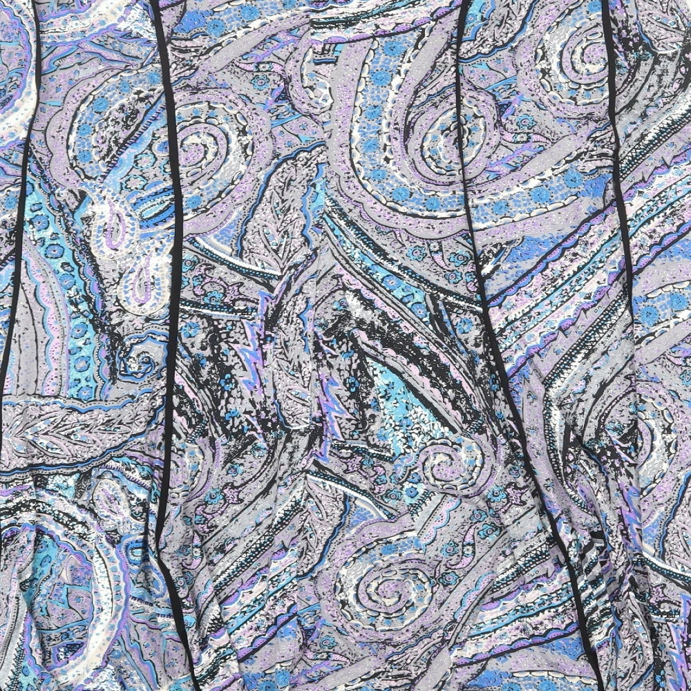 Per Una Womens Multicoloured Geometric Viscose A-Line Skirt Size 20