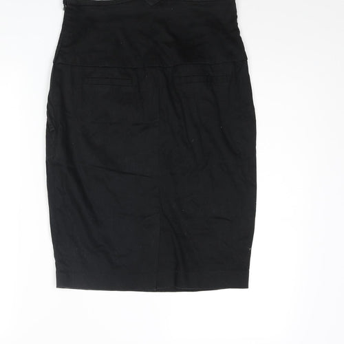 RESERVED Womens Black Polyester Straight & Pencil Skirt Size 10 Zip