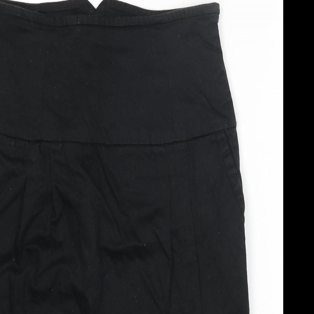 RESERVED Womens Black Polyester Straight & Pencil Skirt Size 10 Zip