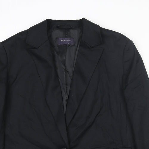 Marks and Spencer Womens Black Lyocell Jacket Suit Jacket Size 8