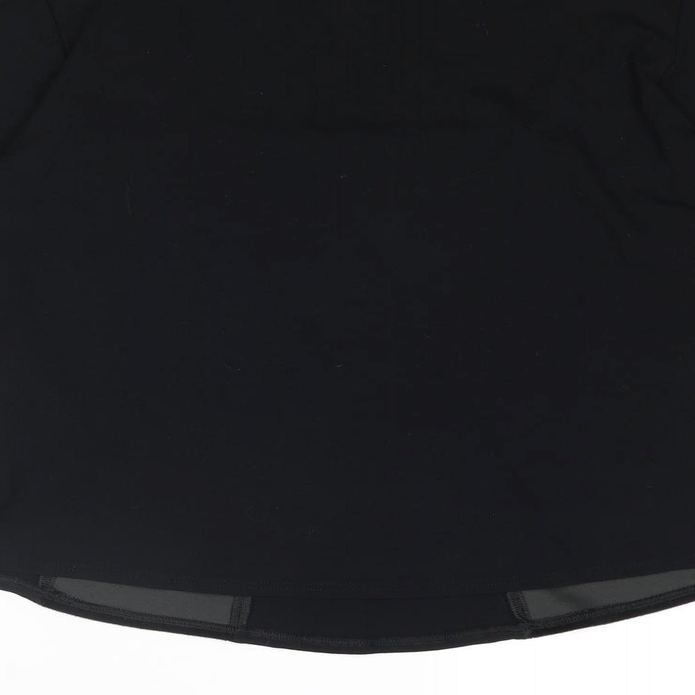 Marks and Spencer Womens Black Viscose Basic Blouse Size 18 Square Neck
