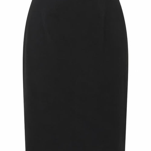 Marks and Spencer Womens Black Polyester Straight & Pencil Skirt Size 32 in Zip