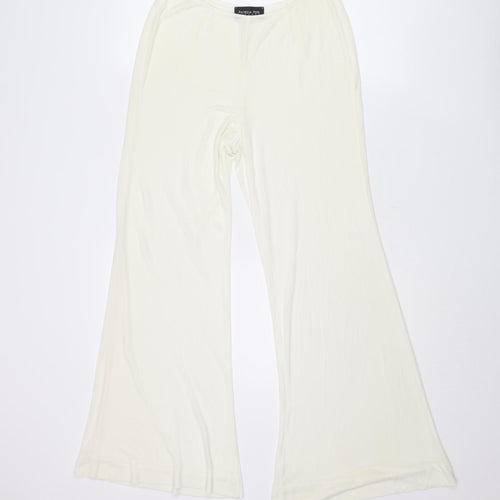 Patrizia Pepe Womens Ivory Polyester Trousers Size 26 in L28 in Regular Zip - Sheer