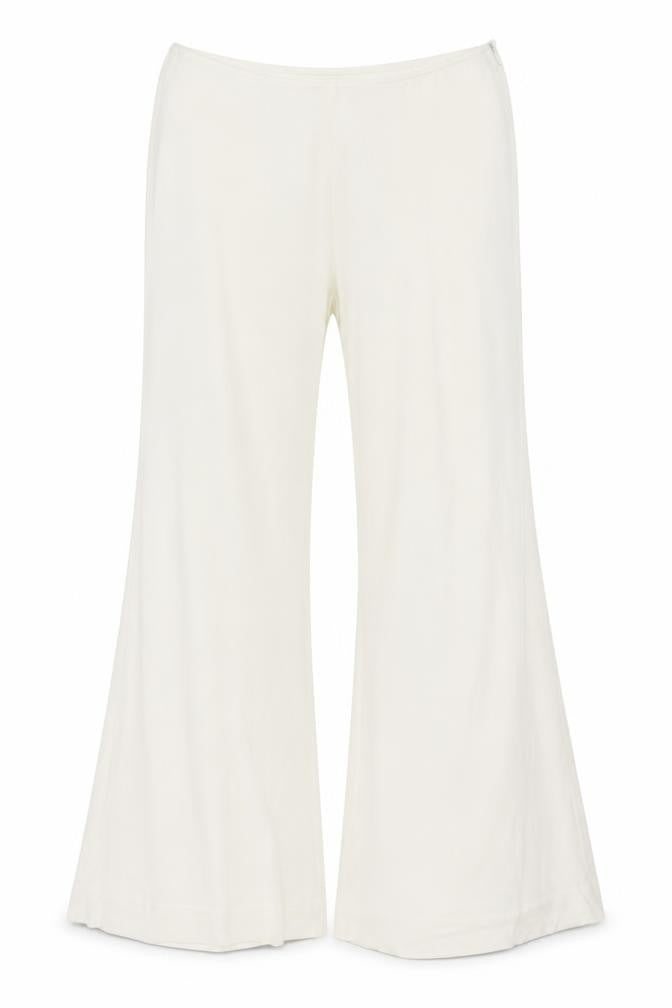 Patrizia Pepe Womens Ivory Polyester Trousers Size 26 in L28 in Regular Zip - Sheer
