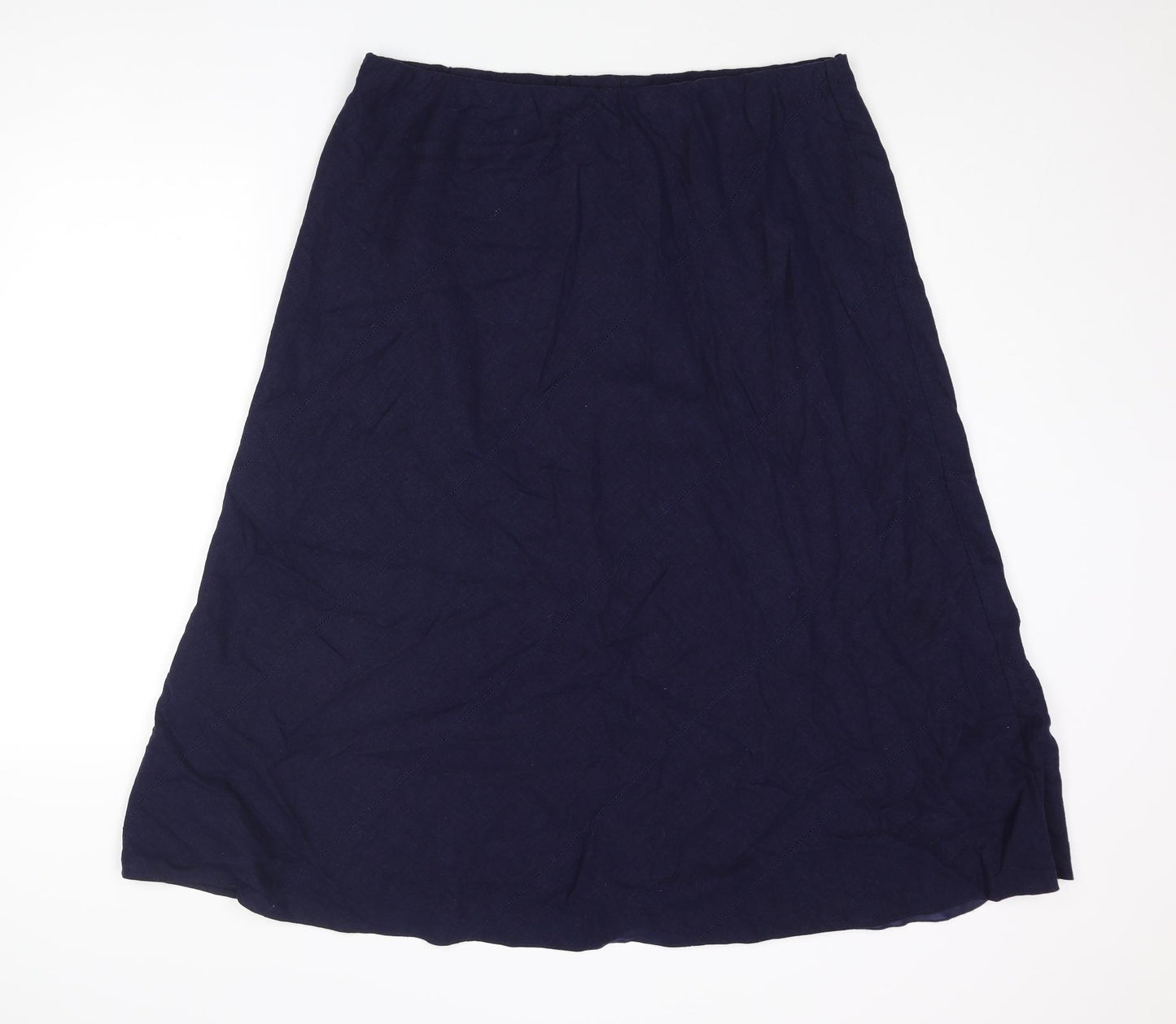 Marks and Spencer Womens Blue Linen A-Line Skirt Size 18