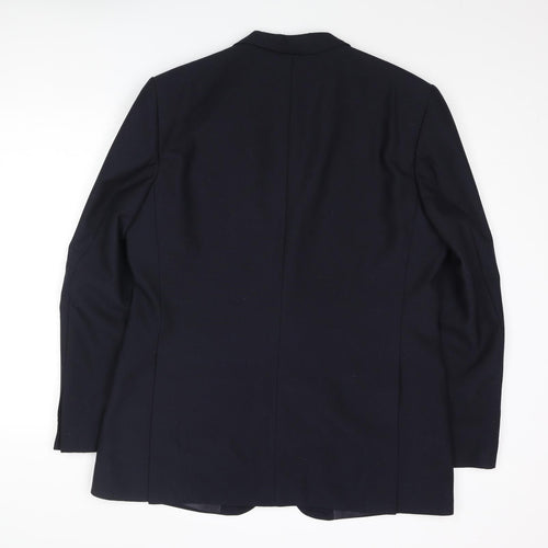 Osborne Mens Blue Polyester Jacket Blazer Size 42 Regular
