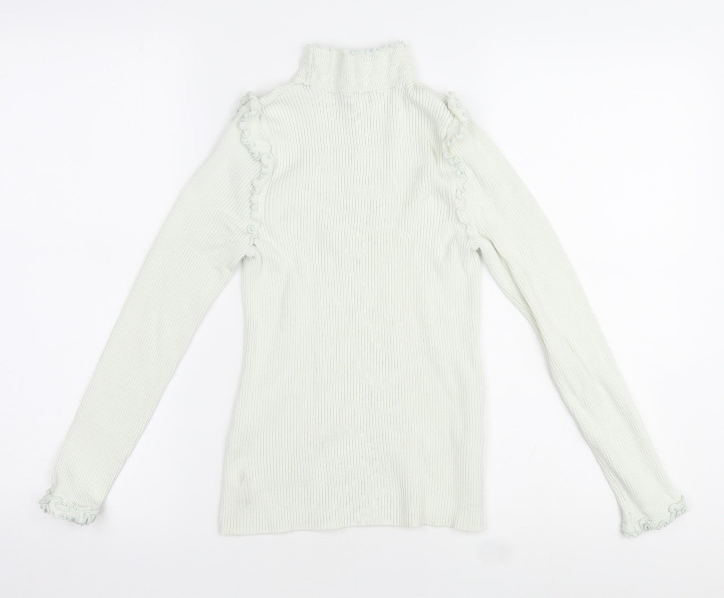 River Island Womens Ivory High Neck Viscose Pullover Jumper Size 10