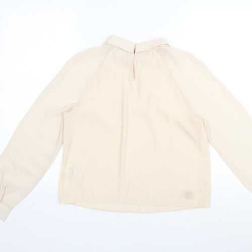 Red Herring Womens Pink Polyester Basic Blouse Size 10 Collared