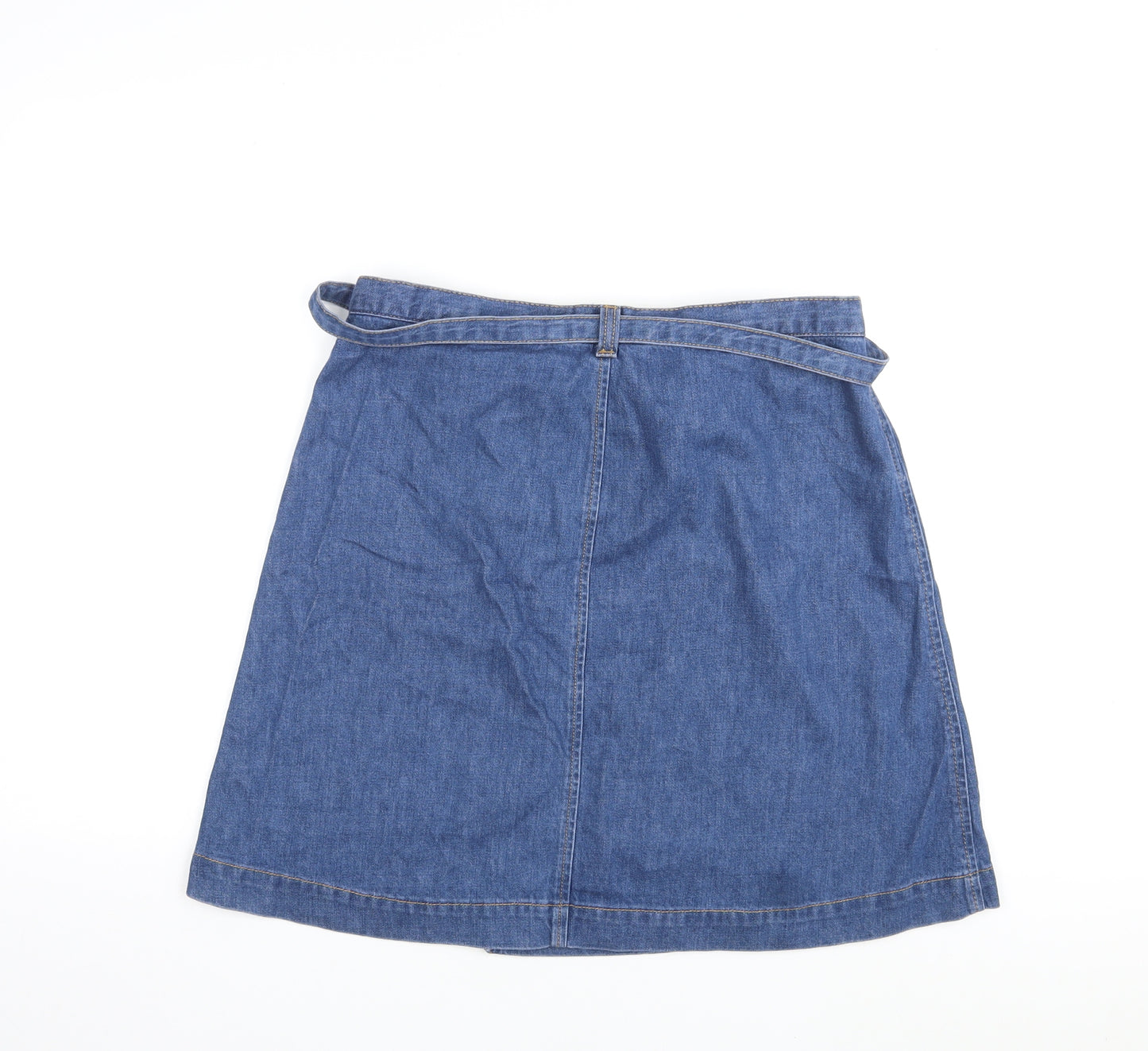 Gap Womens Blue Cotton Mini Skirt Size 30 in Tie
