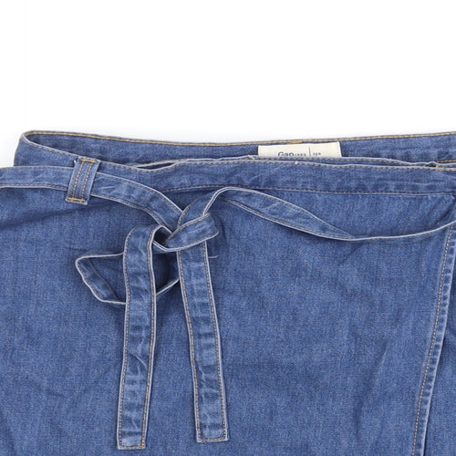 Gap Womens Blue Cotton Mini Skirt Size 30 in Tie
