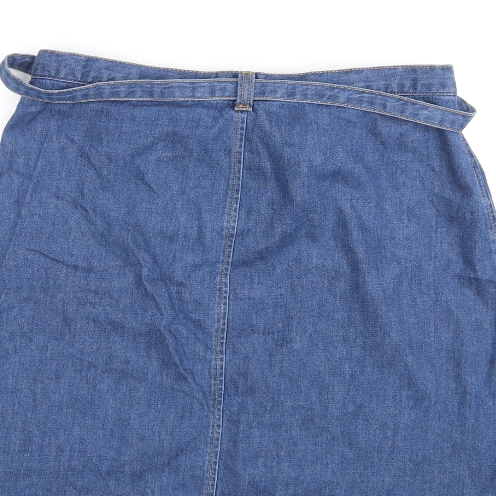 Gap Womens Blue Cotton Mini Skirt Size 30 in Tie