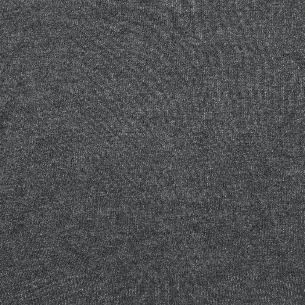 Oasis Womens Grey Round Neck Polyester Pullover Jumper Size XL - Star Detail