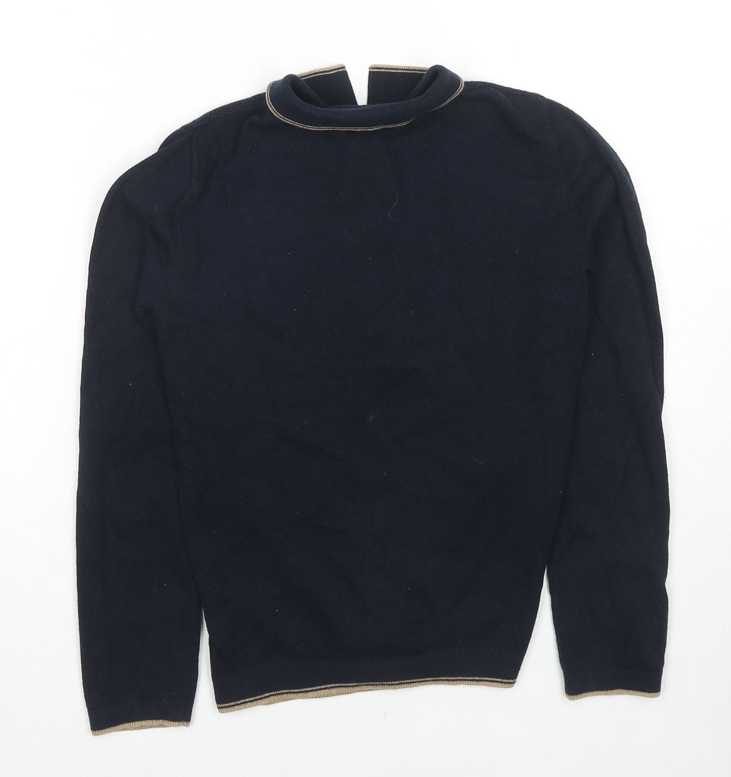 NEXT Boys Blue Collared Cotton Pullover Jumper Size 8 Years Pullover
