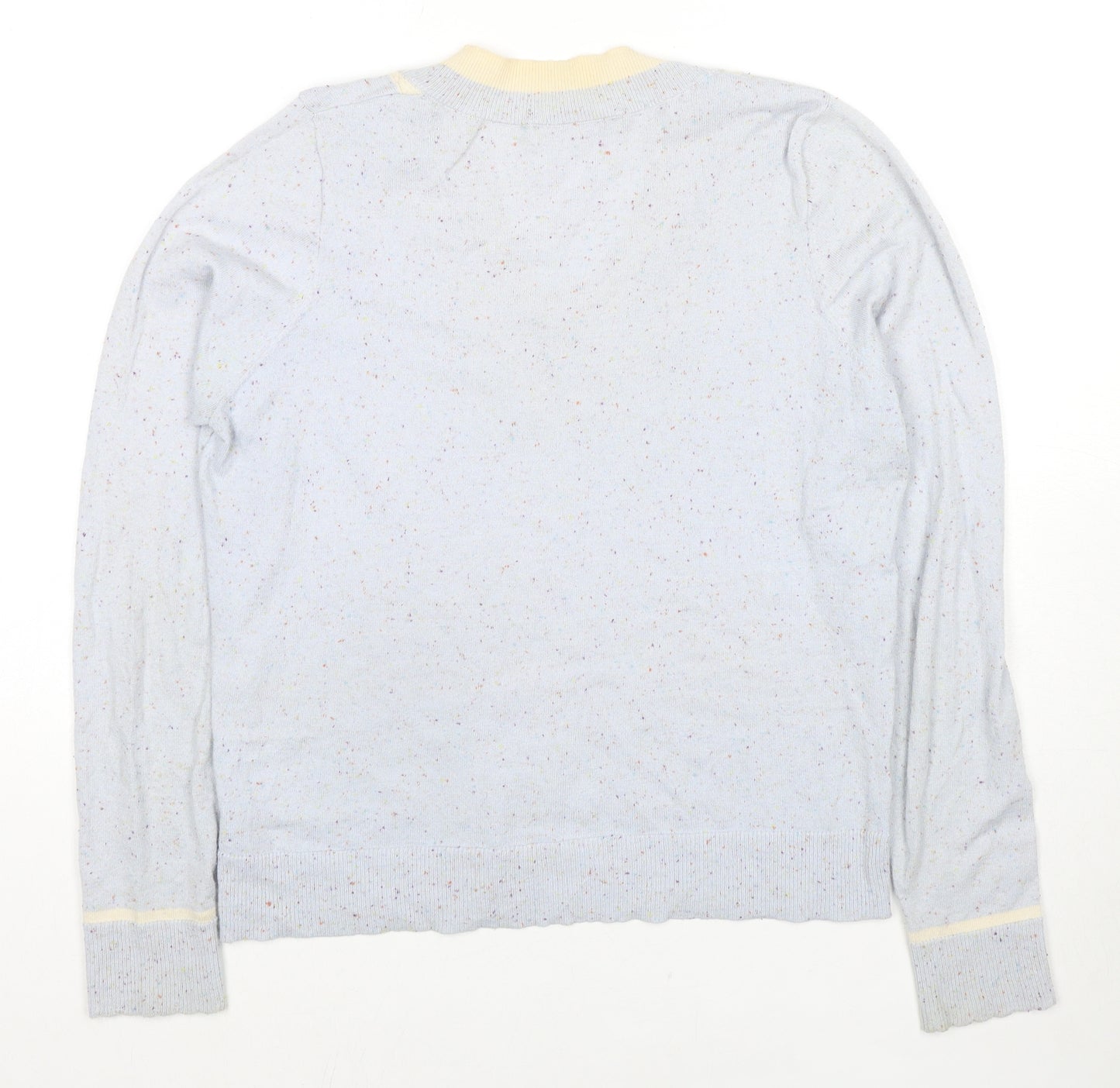 NEXT Womens Grey V-Neck Viscose Pullover Jumper Size M