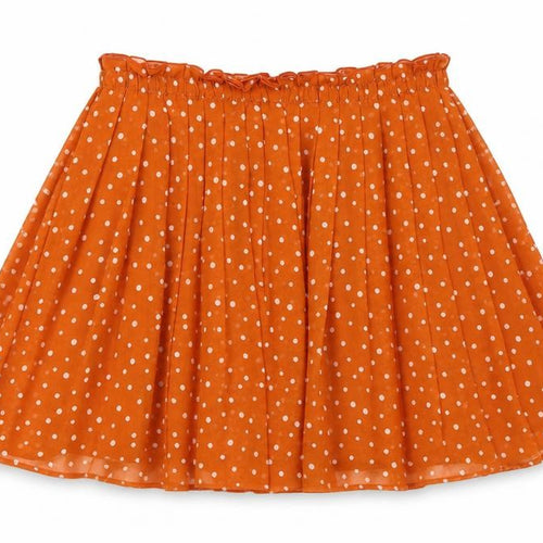 Uniqlo Womens Orange Polka Dot Polyester Flare Skirt Size 12