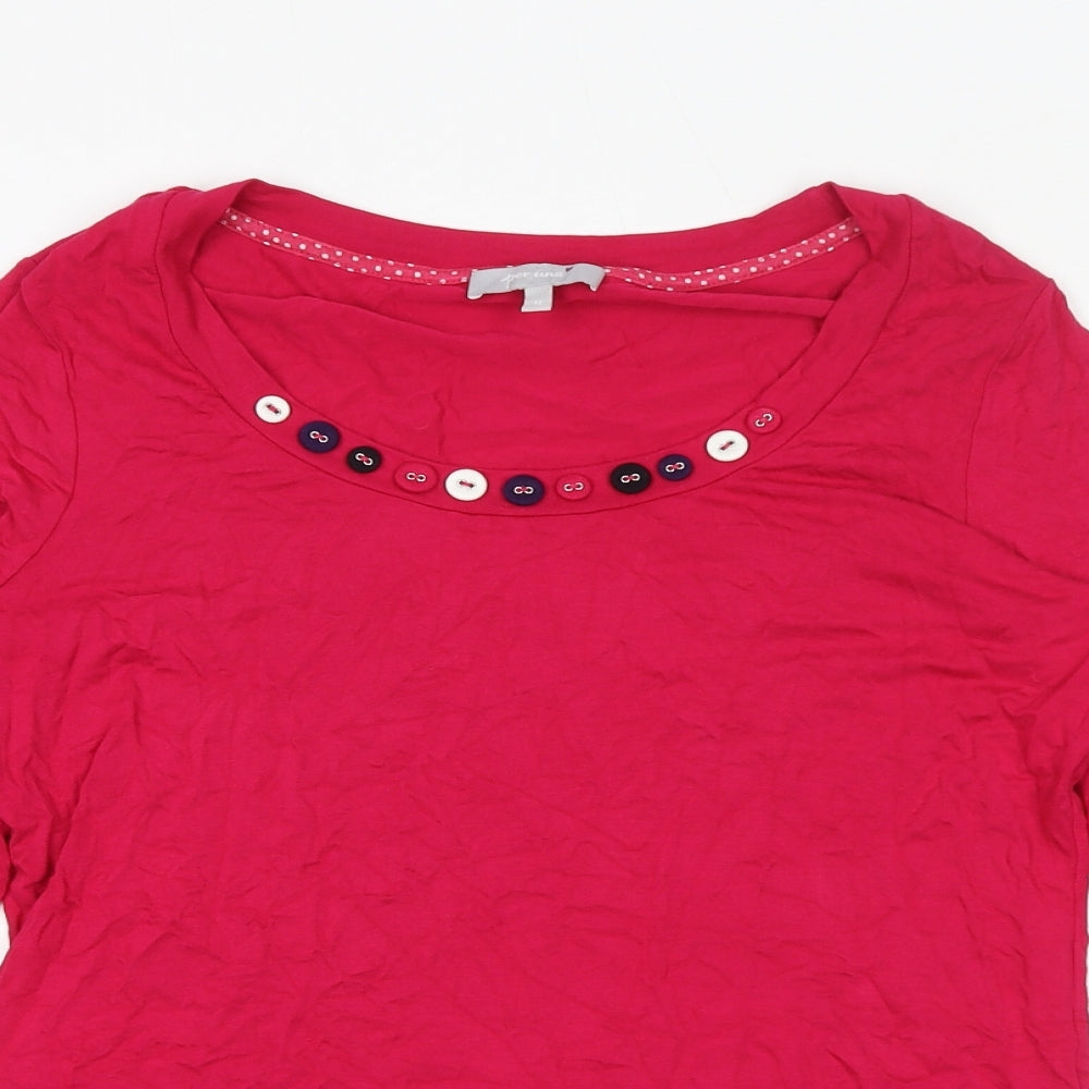 Per Una Womens Pink Viscose Basic T-Shirt Size 14 Round Neck