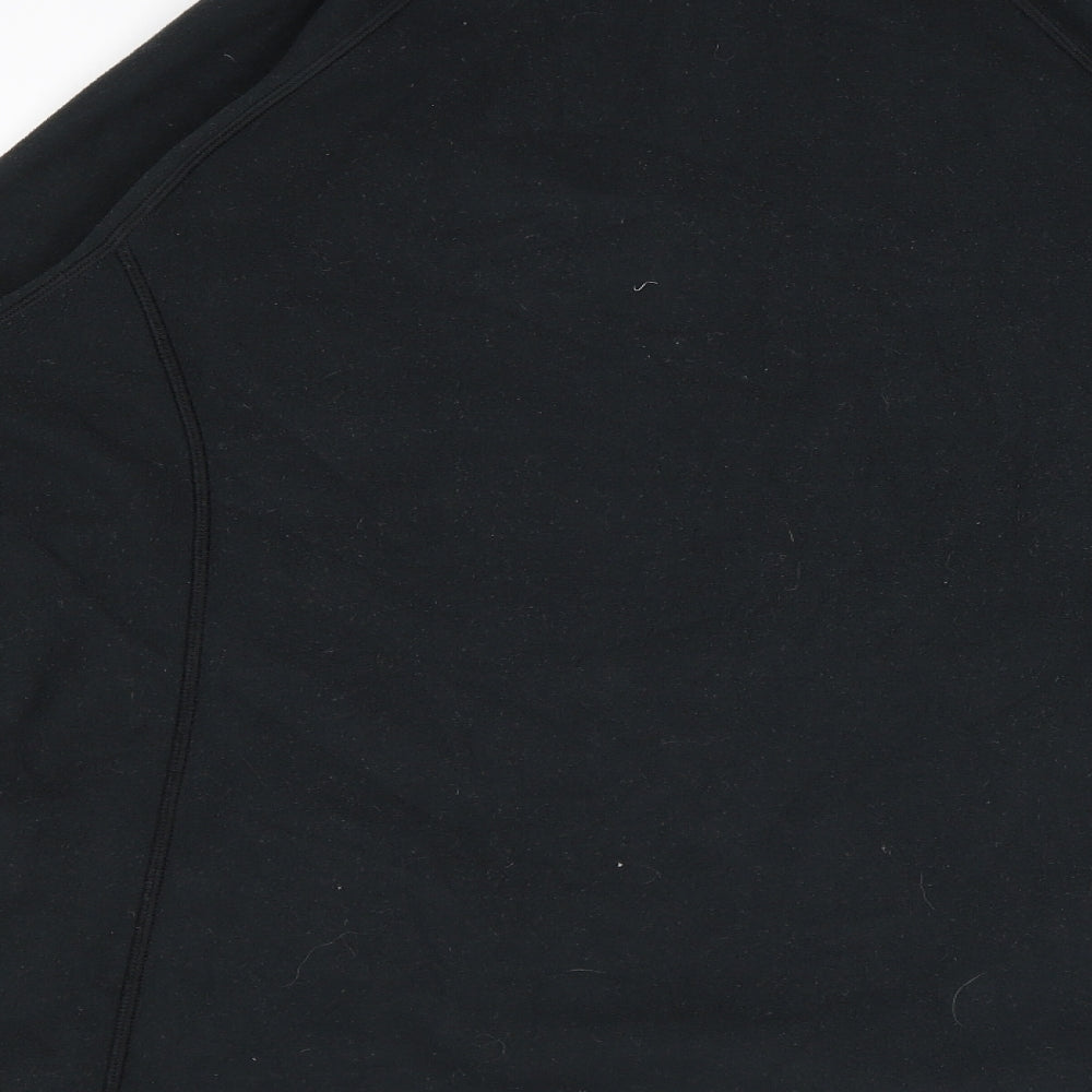 Berghaus Womens Black Polyester Pullover Sweatshirt Size 16 Zip - Sleeve Logo 1/4 Zip