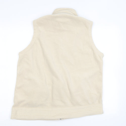 EWM Womens Beige Gilet Jacket Size L Zip
