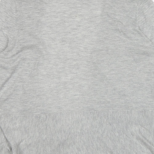 Marks and Spencer Womens Grey V-Neck Polyamide Cardigan Jumper Size 10 - Open